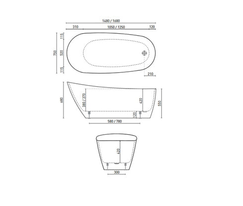 Decina Caval Freestanding Bath